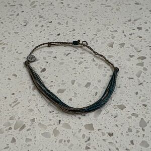 Pura Vida Teal and Brown Braided Bracelet